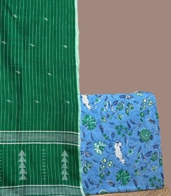 Blue floral blockprint soft cotton top