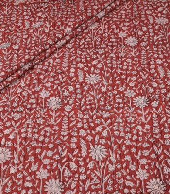Authentic Bagru Handblock Printed Pure Soft Cotton Fabric