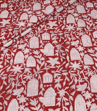 Authentic Bagru Handblock Printed Pure Soft Cotton Fabric