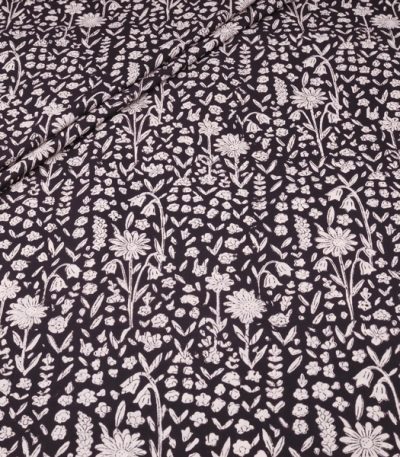 Authentic Bagru Handblock Printed Pure Soft Cotton Fabric
