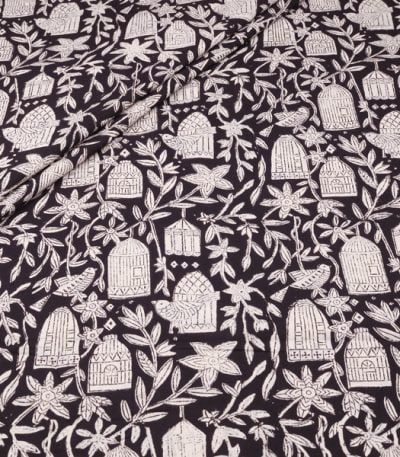 Authentic Bagru Handblock Printed Pure Soft Cotton Fabric