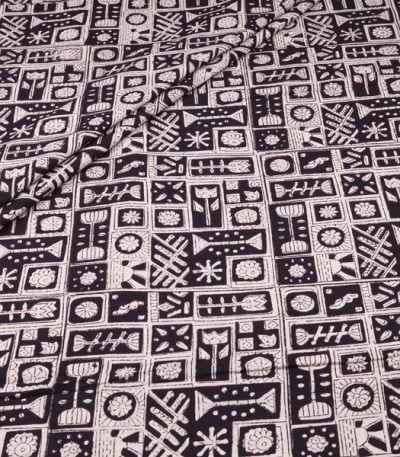 Authentic Bagru Handblock Printed Pure Soft Cotton Fabric
