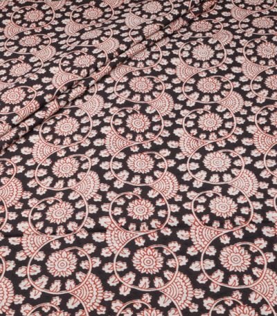 Authentic Bagru Handblock Printed Pure Soft Cotton Fabric