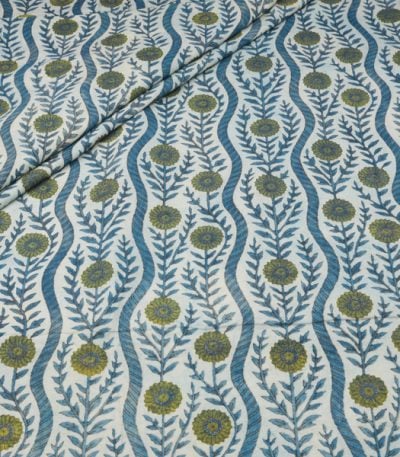 Authentic Bagru Handblock Printed Pure Soft Cotton Fabric