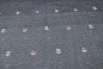 Gray Pink Tulip Buti Jamdani HandLoom Soft Cotton Fabric - Image 4