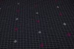 Black Pink Checkered Intricate Border Flowy HandLoom Pure Soft Cotton Fabric - Image 4