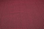 Maroon Checkered Intricate Border Flowy HandLoom Pure Soft Cotton Fabric - Image 4