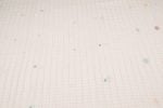 Off-White Red Checkered Intricate Border Flowy HandLoom Pure Soft Cotton Fabric - Image 4