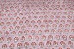 Red Blue Floral Jaal Pure Soft Cotton HandBlock Printed Fabric - Image 4