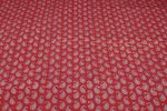 Brick Red Paisley Buti Pure Soft Cotton HandBlock Printed Fabric - Image 4