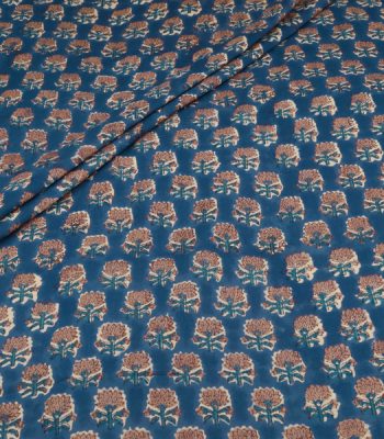 Authentic Bagru Handblock Printed Pure Soft Cotton Fabric