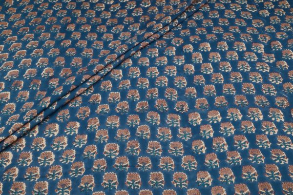 Authentic Bagru Handblock Printed Pure Soft Cotton Fabric