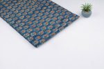 Indigo Rust Floral Buti Handblock Printed Cotton Fabric - Image 2