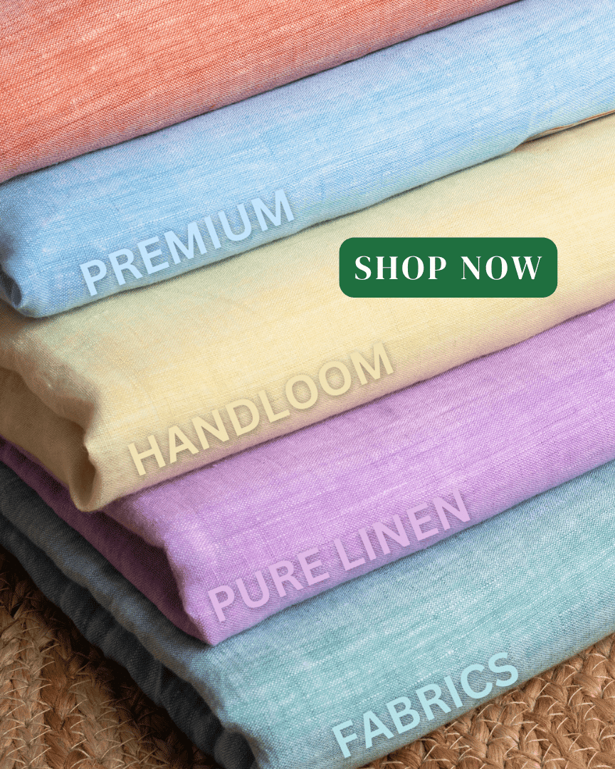 Handloom pure linen fabrics
