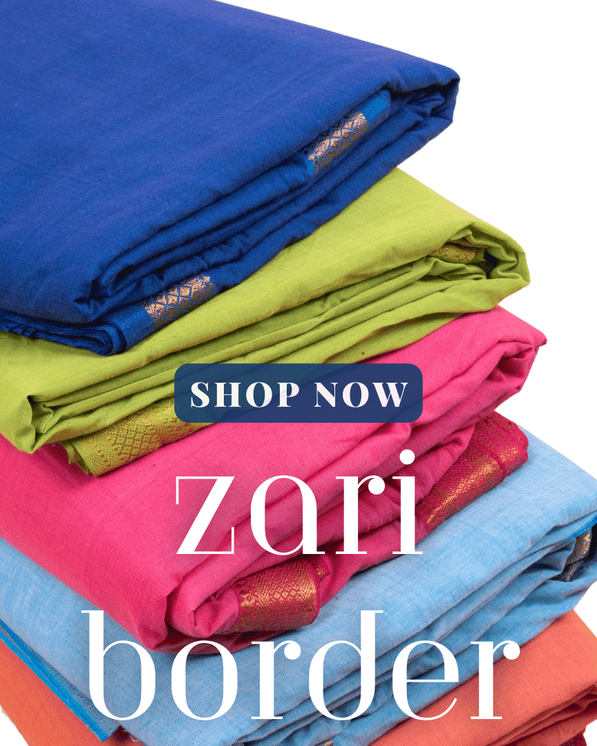 Mangalgiri Zari Border Fabric